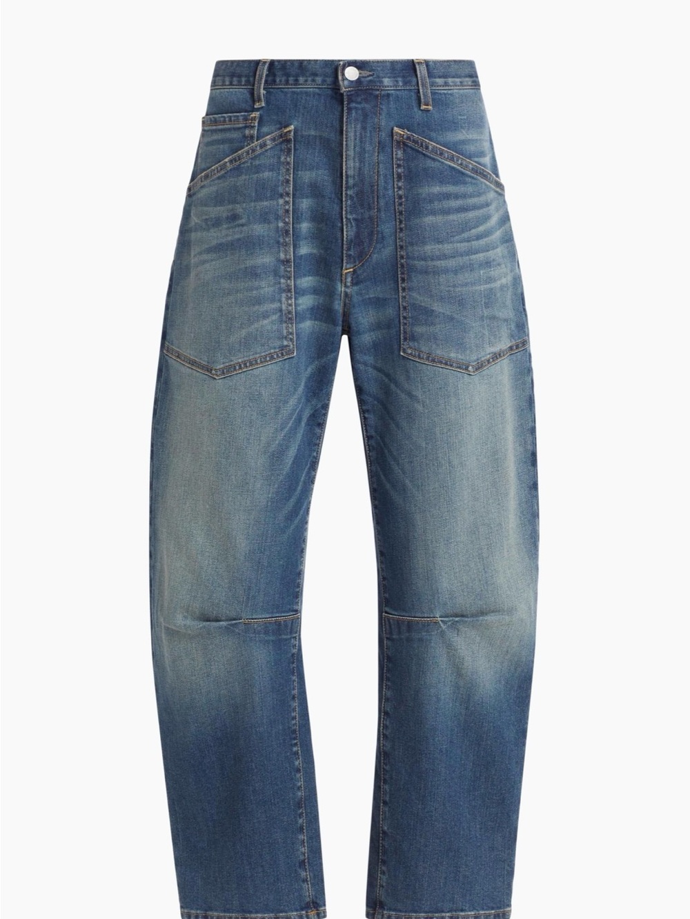 New Nili Lotan
Shon Barrel Jeans, Classic Wash, size 27